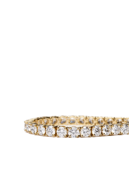 Trotters 9ct Yellow Gold 10ct Lab Grown Diamond Tennis Bracelet