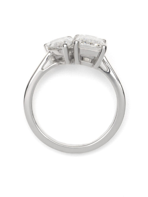 Trotters Platinum Dual Lab Grown Diamond Ring Toi Et Moi
