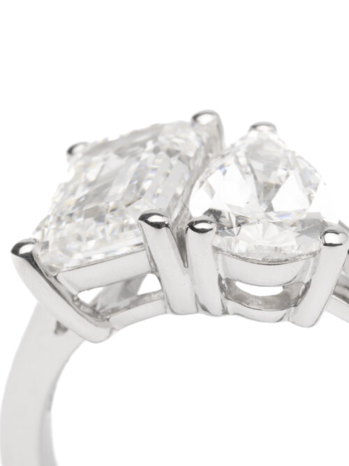 Trotters Platinum Dual Lab Grown Diamond Ring Toi Et Moi