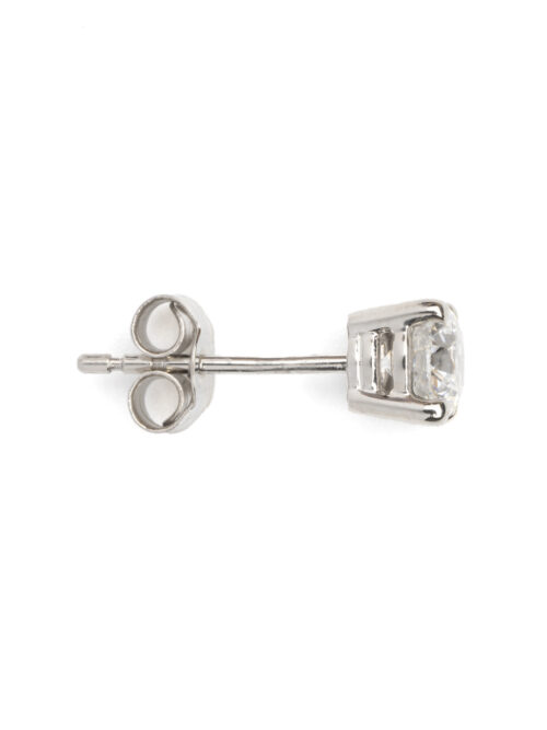 Trotters Platinum 1ct Certified Single Stone Lab Grown Diamond Studs
