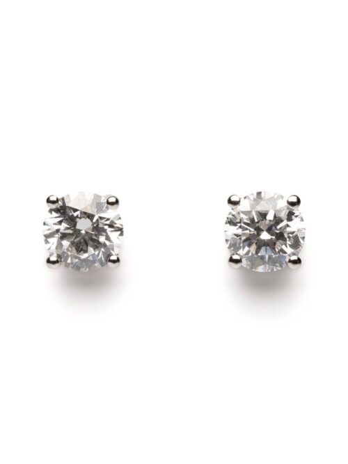 Trotters Platinum 3ct Certified Single Stone Lab Grown Diamond Studs