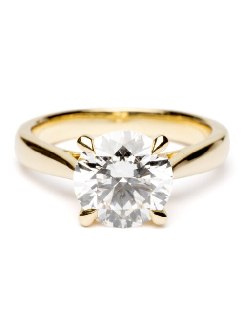 Trotters 18ct Yellow Gold 2.02ct Lab Grown Brilliant Round Diamond Ring