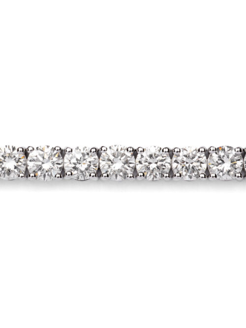 Trotters 9ct White Gold 10ct Lab Grown Diamond Tennis Bracelet