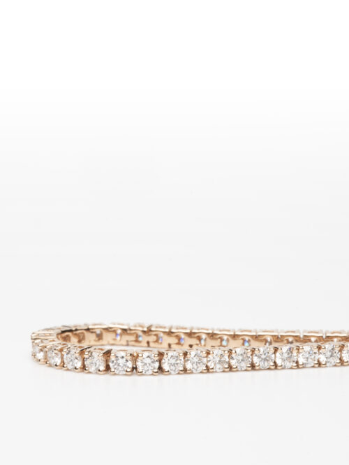 Trotters 18ct Rose Gold 3ct Natural Diamond  Tennis Bracelet
