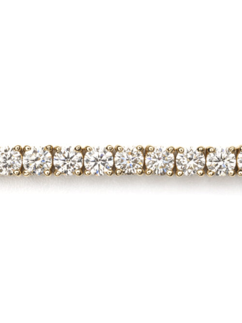 Trotters 18ct Yellow Gold 5ct Natural Diamond Tennis Bracelet
