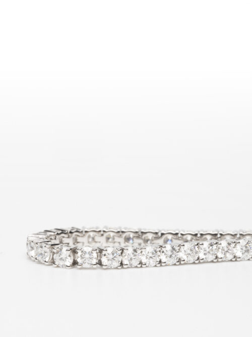 Trotters 14ct White Gold 6ct Lab Grown Diamond Tennis Bracelet