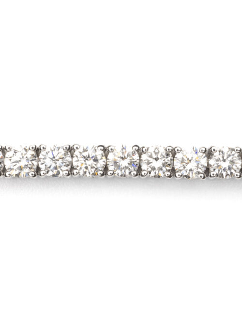 Trotters 14ct White Gold 6ct Lab Grown Diamond Tennis Bracelet