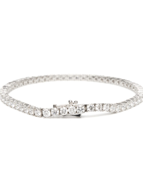 Trotters 14ct White Gold 6ct Lab Grown Diamond Tennis Bracelet
