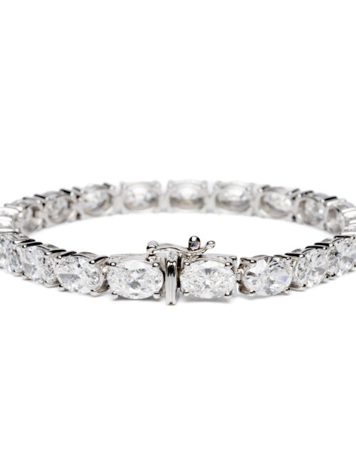 Trotters 9ct White Gold 22ct Lab Grown Diamond Tennis Bracelet