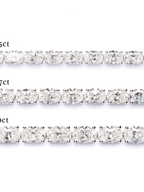 Trotters 9ct White Gold 17.80ct Lab Grown Diamond Tennis Bracelet