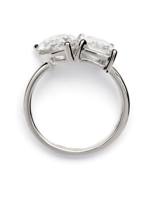 Trotters Platinum 4.13 Ct Toi Et Moi Lab Grown Diamond Ring