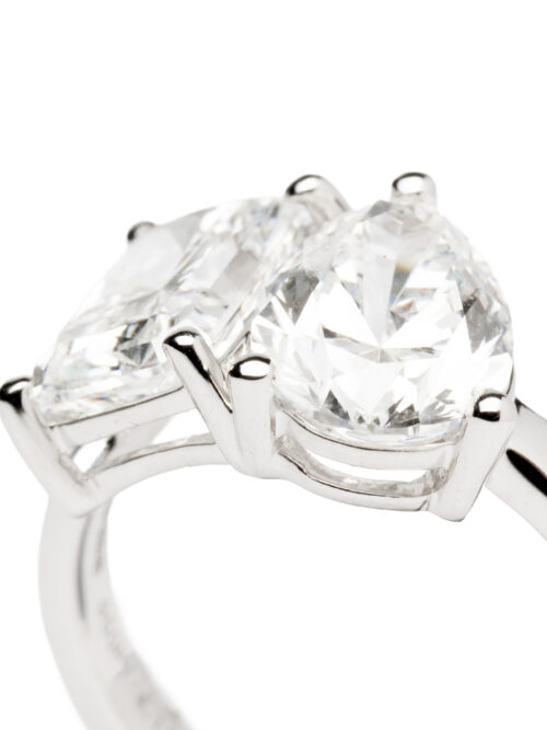Trotters Platinum 4.13 Ct Toi Et Moi Lab Grown Diamond Ring