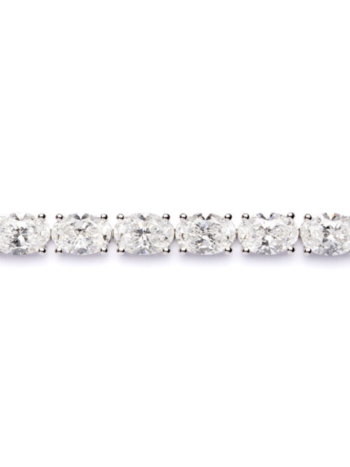 Trotters 9ct White Gold 22ct Lab Grown Diamond Tennis Bracelet