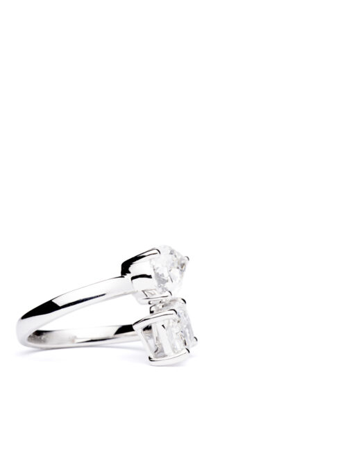Trotters Platinum 4.06ct Toi Et Moi Lab Grown Diamond Ring
