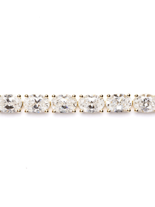 Trotters 9ct Yellow Gold 22ct Lab Grown Diamond Tennis Bracelet
