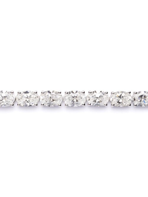 Trotters 9ct White Gold 17.80ct Lab Grown Diamond Tennis Bracelet