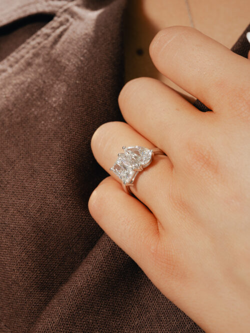 Trotters Platinum 4.13 Ct Toi Et Moi Lab Grown Diamond Ring