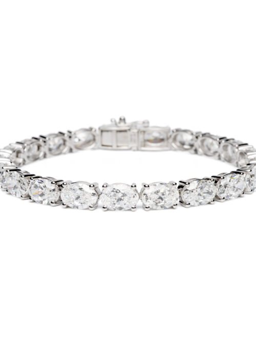 Trotters 9ct White Gold 22ct Lab Grown Diamond Tennis Bracelet