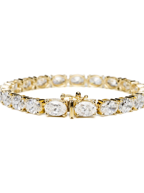 Trotters 9ct Yellow Gold 22ct Lab Grown Diamond Tennis Bracelet