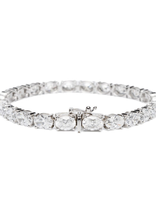 Trotters 9ct White Gold 17.80ct Lab Grown Diamond Tennis Bracelet