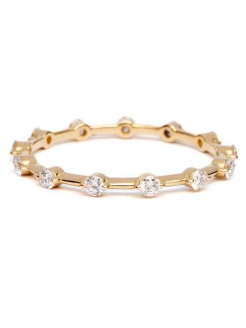 Trotters Yellow Gold  Lab Grown Diamond Eternity Ring 13/0.33ct
