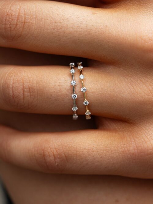 Trotters Yellow Gold  Lab Grown Diamond Eternity Ring 13/0.33ct