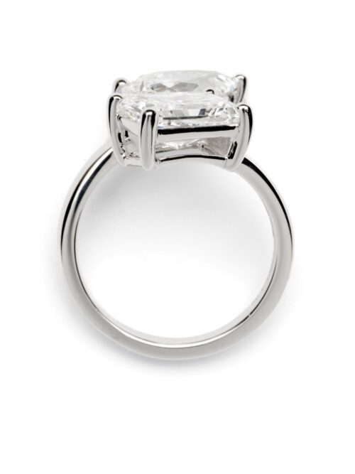 Trotters Platinum 4.09ct Toi Et Moi Lab Grown Diamond Ring