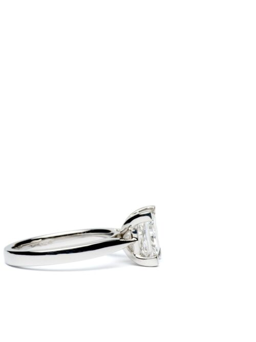 Trotters Platinum 2.45ct Princess Cut Lab Grown Diamond Ring