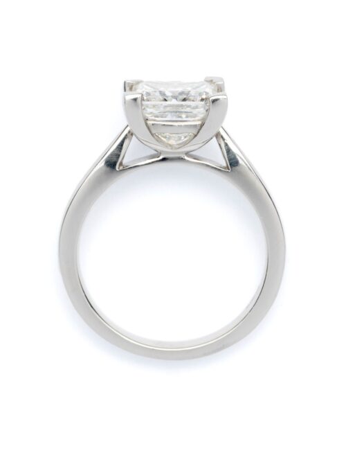 Trotters Platinum 2.45ct Princess Cut Lab Grown Diamond Ring